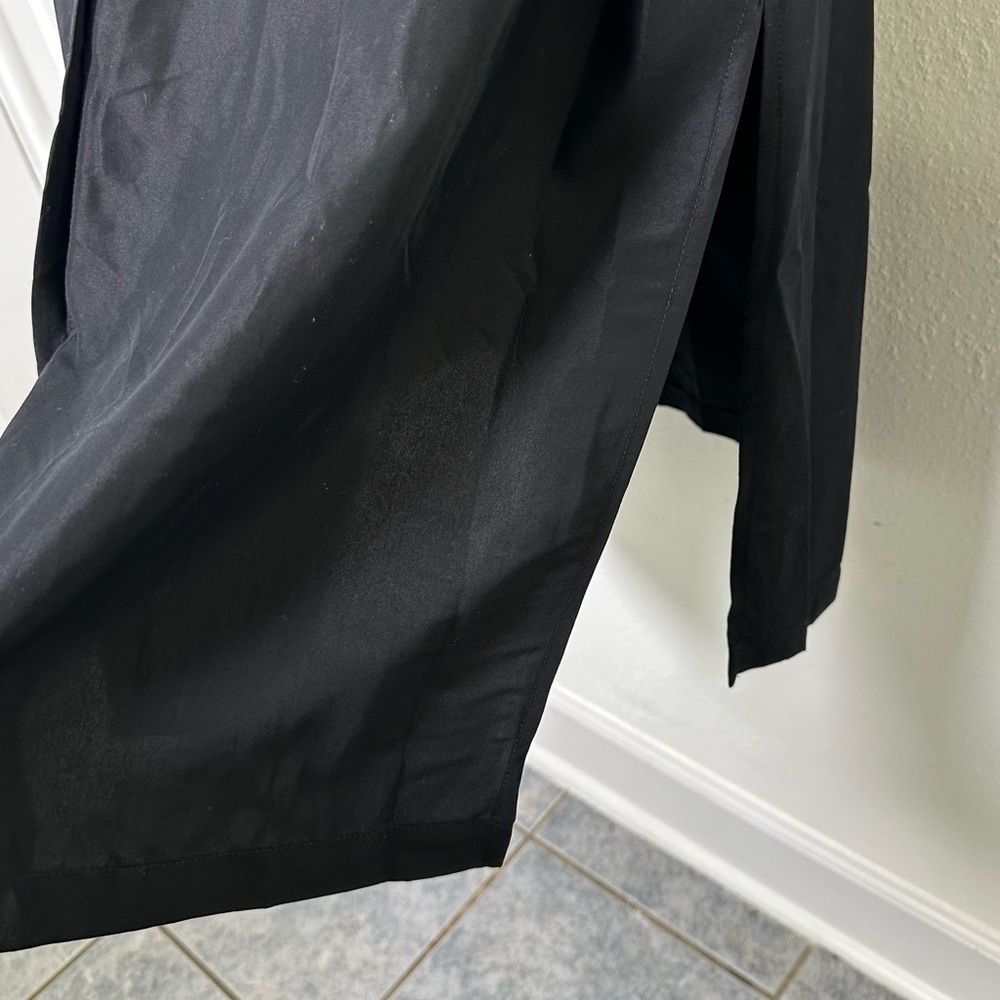 NWT Old Navy Sleevesless Utility Black Midi Dress with Buttons and Side sSlit - Picture 4 of 12
